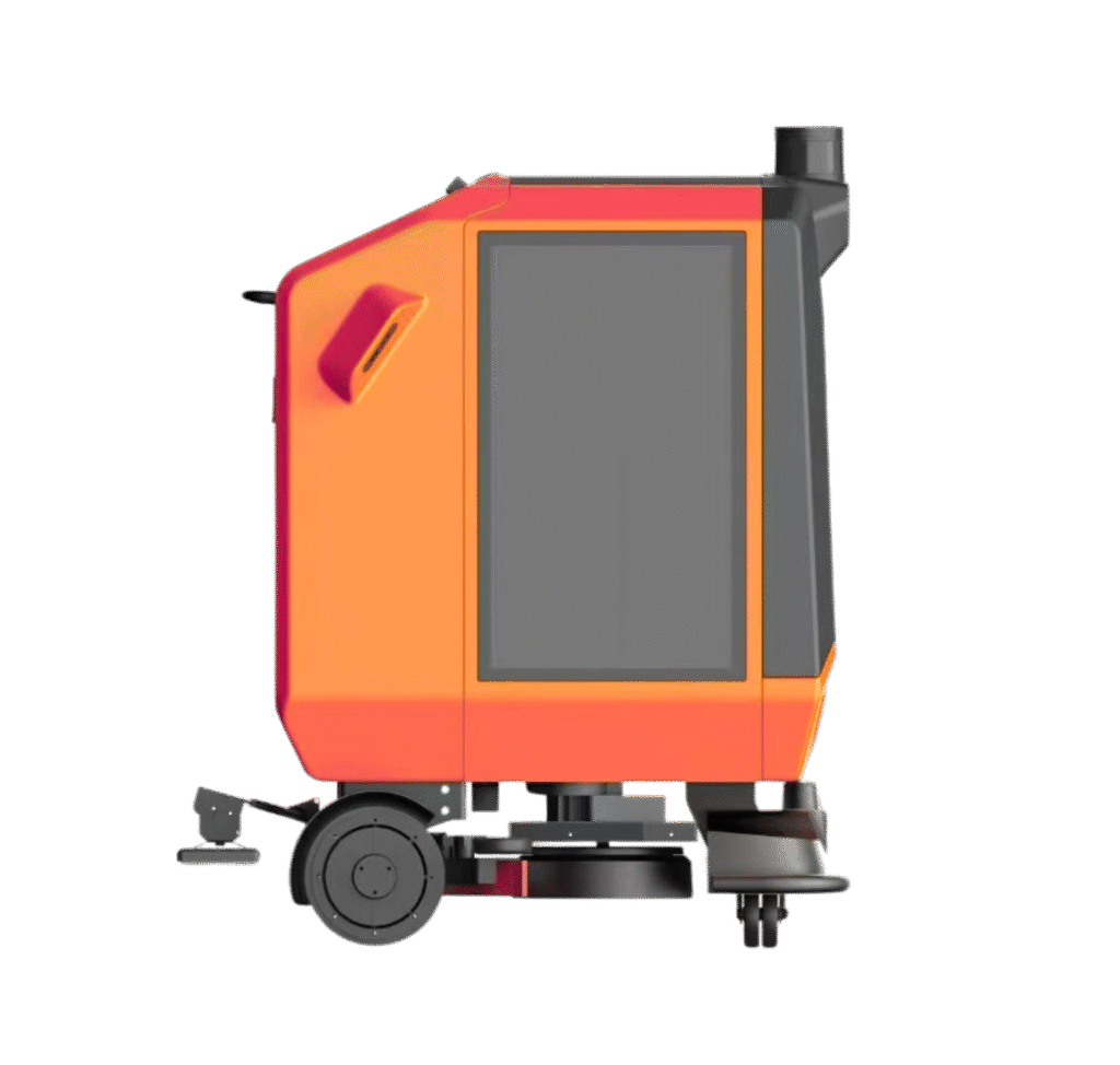 Empower Industries E-ROBO 75 Robotic Scrubber Dryer – AI-powered autonomous cleaning robot for industrial and commercial floor maintenance.